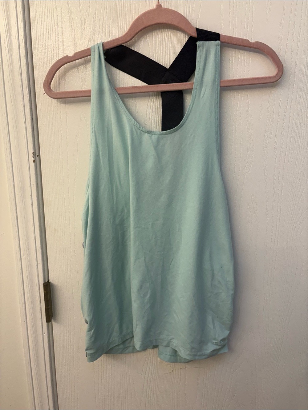 Champion Light Aqua Racerback Tank with Black Strap